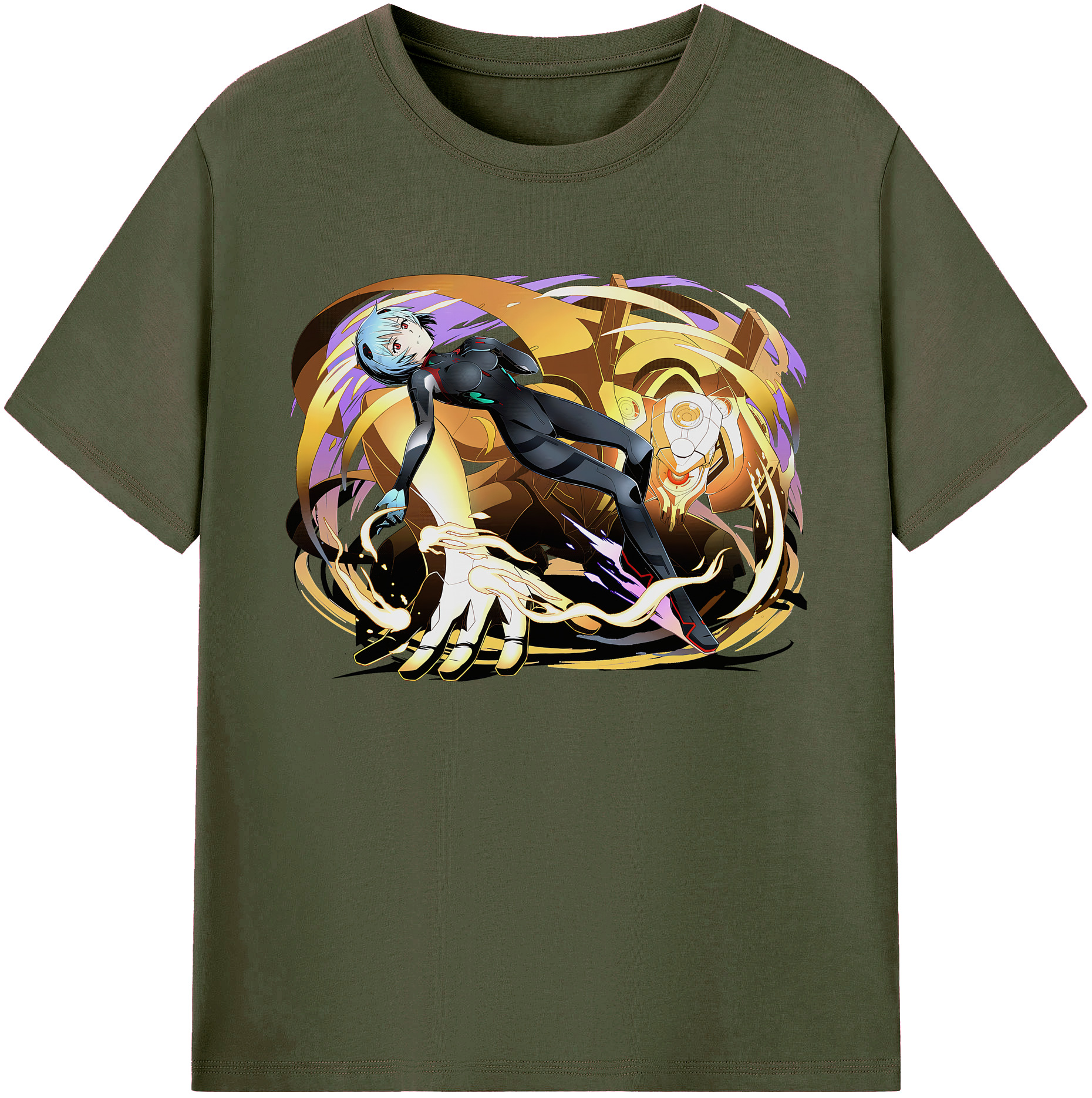 （画像用） EVA 新世紀エヴァンゲリオン 綿100％ メンズ半袖Tシャツ｜肌触りやわらか＆通気性